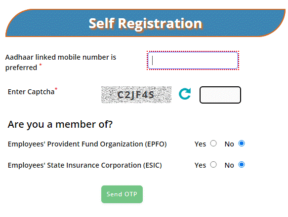 self registration