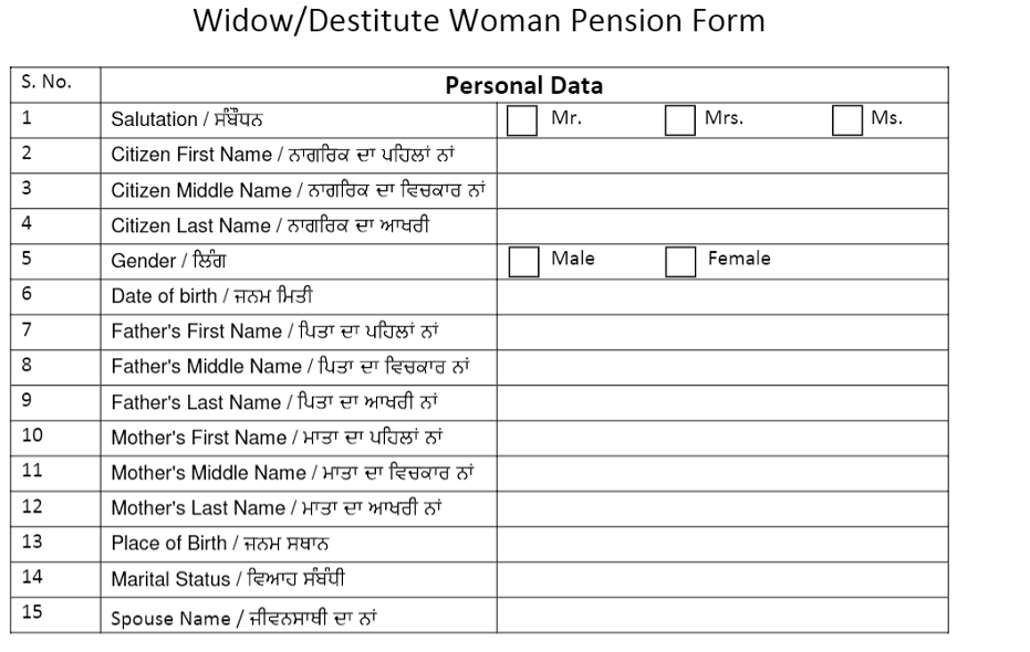 widow pension