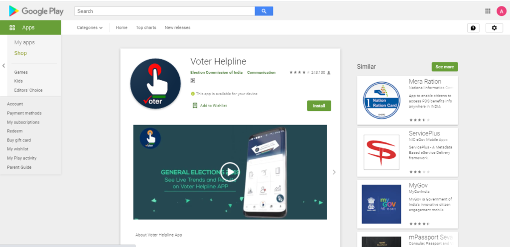 Voter helpline