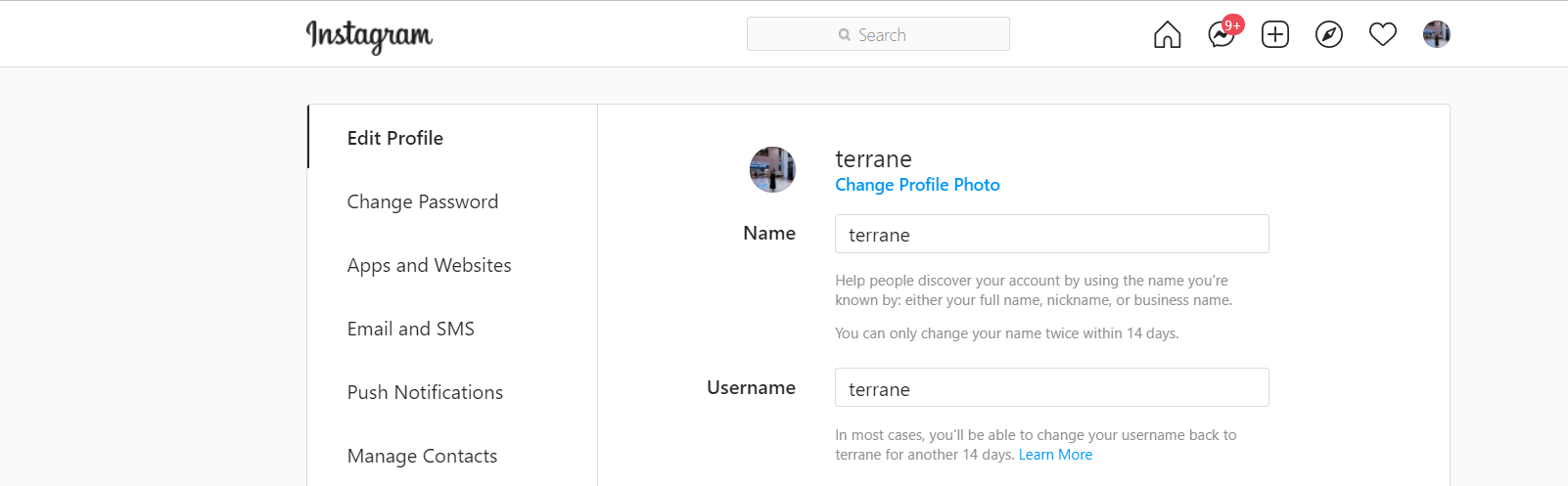 How to change Instagram Username/Display name